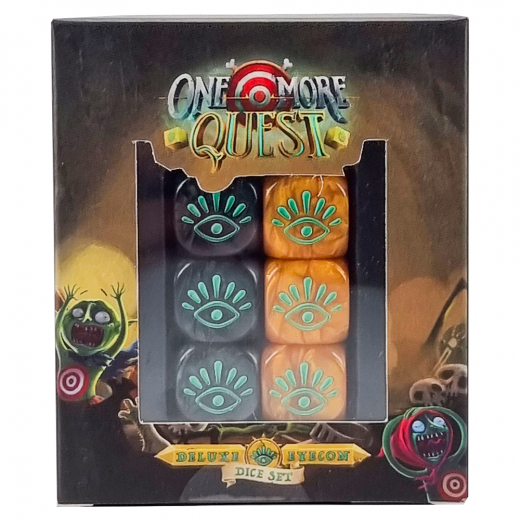 One More Quest RPG: Deluxe Eyecon Dice Set i gruppen SÄLLSKAPSSPEL / Tillbehör / Tärningar & tillbehör hos Spelexperten (LUMHG160)