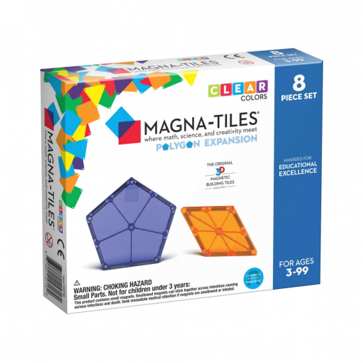 Magna-Tiles Polygons - 8 Delar i gruppen LEKSAKER / Byggklossar / Magna-Tiles hos Spelexperten (MAG15718)