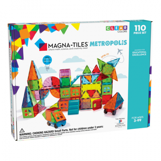 Magna-Tiles - Metropolis - 110 Delar i gruppen LEKSAKER / Byggklossar / Magna-Tiles hos Spelexperten (MAG20110)