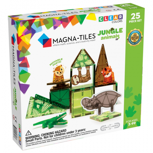 Magna-Tiles - Jungle Animals - 25 Delar i gruppen LEKSAKER / Byggklossar / Magna-Tiles hos Spelexperten (MAG21225)