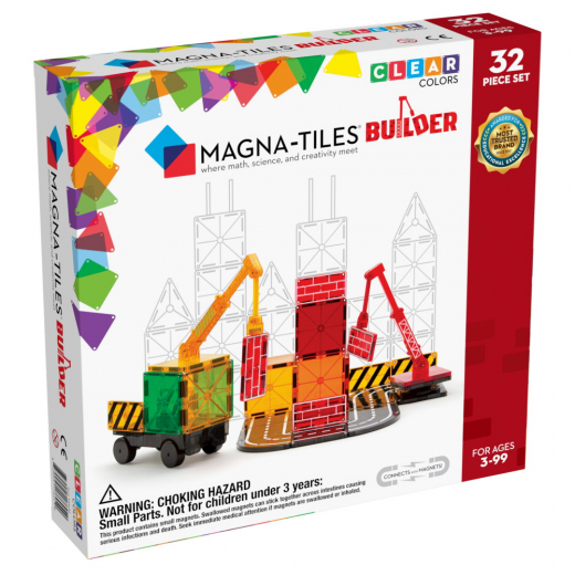 Magna-Tiles - Builder 32 Delar i gruppen LEKSAKER / Byggklossar / Magna-Tiles hos Spelexperten (MAG21632)