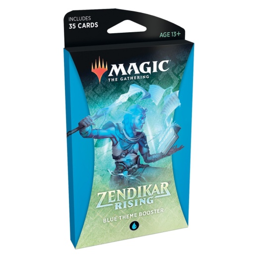 Magic: The Gathering - Zendikar Rising Blue Theme Booster i gruppen SÄLLSKAPSSPEL / Magic the Gathering hos Spelexperten (MAGC7535-BLU)