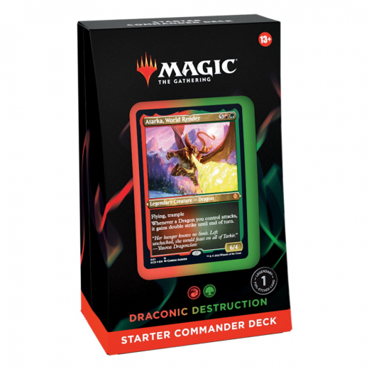 Magic: The Gathering - Draconic Destruction Starter Commander Deck 2022 i gruppen SÄLLSKAPSSPEL / Magic the Gathering hos Spelexperten (MAGC9923-DRA)