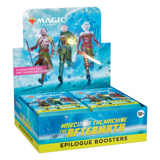Magic: The Gathering - March of the Machine: The Aftermath: Epilogue Booster Display i gruppen SÄLLSKAPSSPEL / Magic the Gathering hos Spelexperten (MAGD1803-DIS)