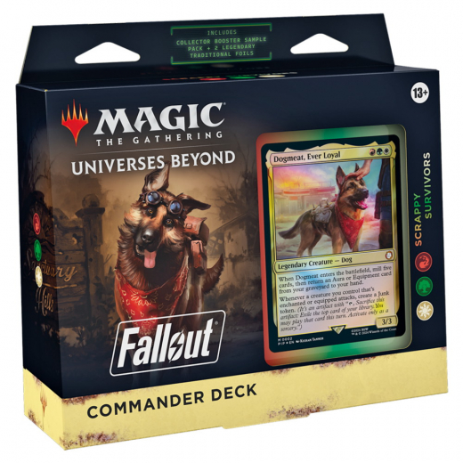 Magic: The Gathering - Fallout: Scrappy Survivors Commander Deck i gruppen SÄLLSKAPSSPEL / Magic the Gathering hos Spelexperten (MAGD2351-SCR)