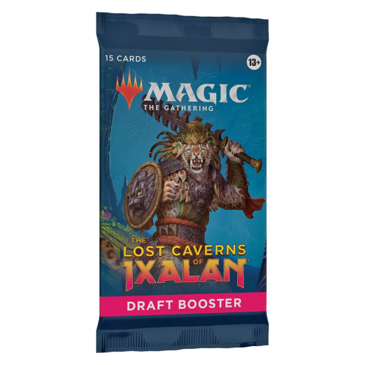 Magic: The Gathering - The Lost Caverns of Ixalan Draft Booster Pack i gruppen SÄLLSKAPSSPEL / Magic the Gathering hos Spelexperten (MAGD2388-BOS)