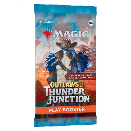 Magic: The Gathering - Outlaws of Thunder Junction Play Booster Pack i gruppen SÄLLSKAPSSPEL / Magic the Gathering hos Spelexperten (MAGD3260-BOS)