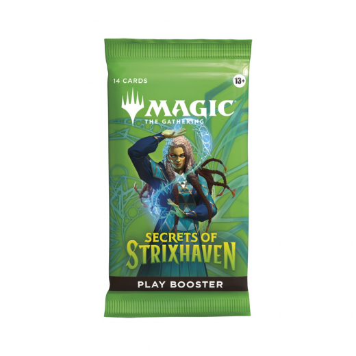 Magic: The Gathering - Secrets of Strixhaven Play Booster Pack i gruppen SÄLLSKAPSSPEL / Magic the Gathering hos Spelexperten (MAGD5334-BOS)