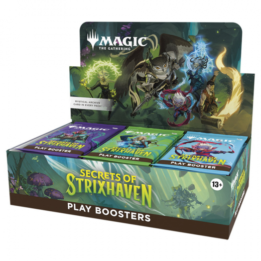 Magic: The Gathering - Secrets of Strixhaven Play Booster Display i gruppen SÄLLSKAPSSPEL / Magic the Gathering hos Spelexperten (MAGD5334-DIS)