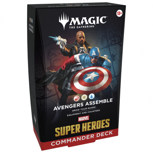 Magic: The Gathering - Avengers Assemble Commander Deck i gruppen SÄLLSKAPSSPEL / Magic the Gathering hos Spelexperten (MAGD5361-AVE)