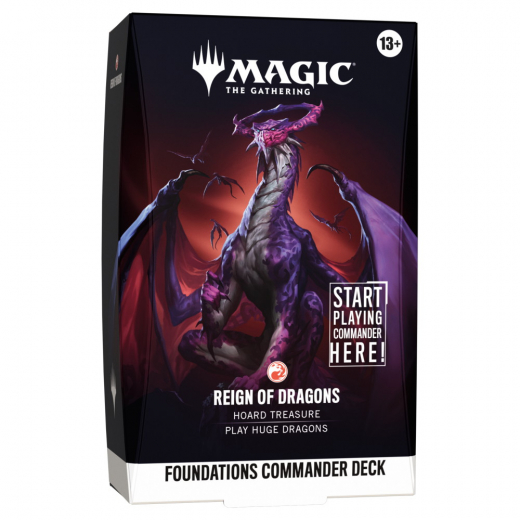 Magic: The Gathering - Reign of Dragons - Foundations Commander Deck i gruppen SÄLLSKAPSSPEL / Magic the Gathering hos Spelexperten (MAGD5931-REI)