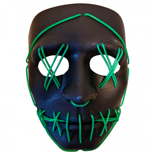 Led Mask Nightmare Green i gruppen LEKSAKER / Maskerad / Masker hos Spelexperten (MAS-N50)