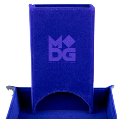 Velvet Fold Up Dice Tower - Blue i gruppen SÄLLSKAPSSPEL / Tillbehör / Tärningar & tillbehör hos Spelexperten (MET0542)