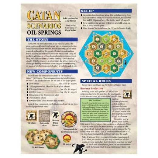 The Settlers of Catan Scenarios - Oil Springs (Exp.) i gruppen SÄLLSKAPSSPEL / Spelserier / Catan hos Spelexperten (MFG3116)