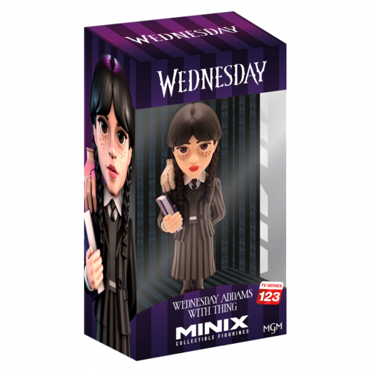 Minix - Wednesday Addams with Thing, Wednesday - TV Series 123 i gruppen LEKSAKER / Figurer och lekset hos Spelexperten (MNX11797)