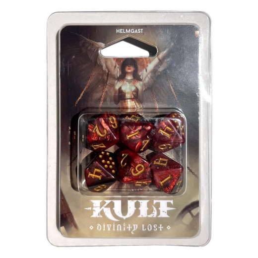 Kult: Divinity Lost RPG - Dice Set Inferno Edition i gruppen SÄLLSKAPSSPEL / Rollspel / Kult hos Spelexperten (MUH052420)