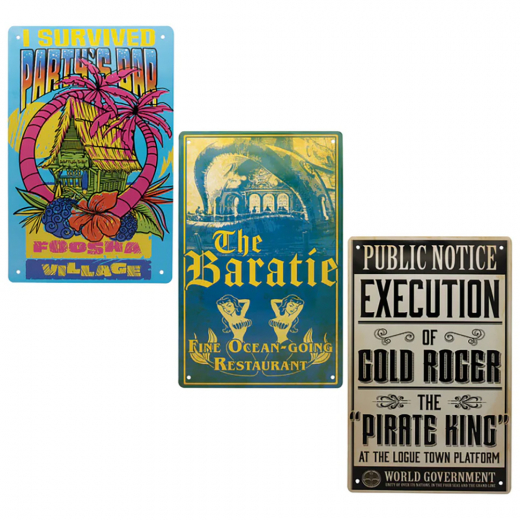One Piece Set of 3 Tin Signs i gruppen LEKSAKER / Samlarprylar / One Piece Samlarprylar hos Spelexperten (NFX-OP05)