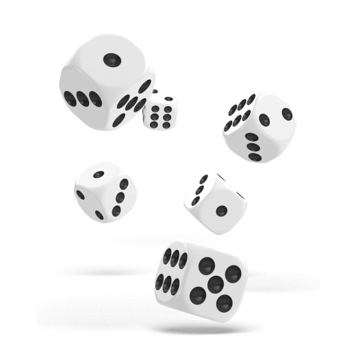 Oakie Doakie Dice D6 Dice 16 mm Solid - White 12 pack i gruppen  hos Spelexperten (ODD410028)