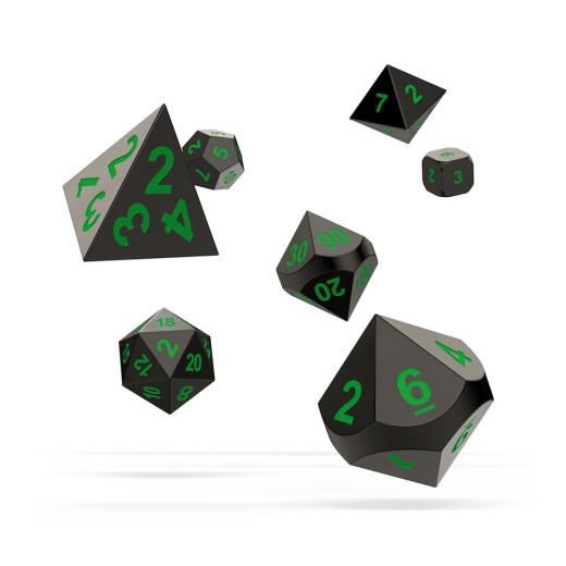 Oakie Doakie Dice RPG Set Metal Dice - Matrix 7 pack i gruppen  hos Spelexperten (ODD500059)