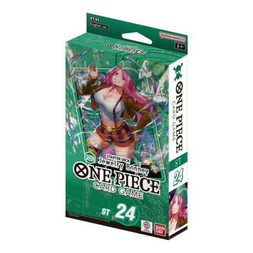 One Piece Card Game: Jewelry Bonney - Green Starter Deck ST-24 i gruppen SÄLLSKAPSSPEL / Kortspel hos Spelexperten (OPCGST24)
