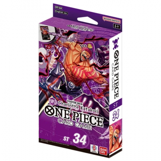 One Piece Card Game: Charlotte Katakuri Purple Starter Deck ST-34 i gruppen SÄLLSKAPSSPEL / Kortspel hos Spelexperten (OPCGST34)