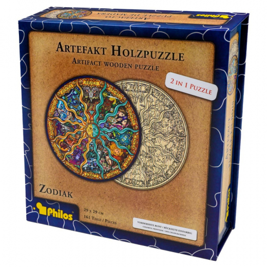Artefakt Träpussel - Zodiac 2 i 1 161 Bitar i gruppen PUSSEL / Träpussel hos Spelexperten (P-9086)