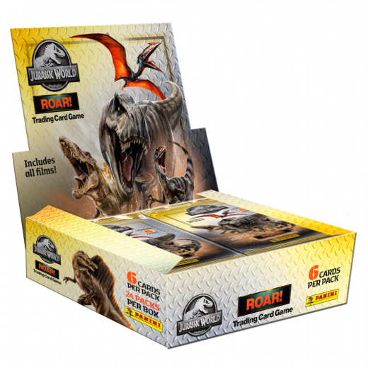Jurassic World Roar - Samlarkort Booster Display i gruppen SÄLLSKAPSSPEL / Samlarkort hos Spelexperten (PAN2529-DIS)