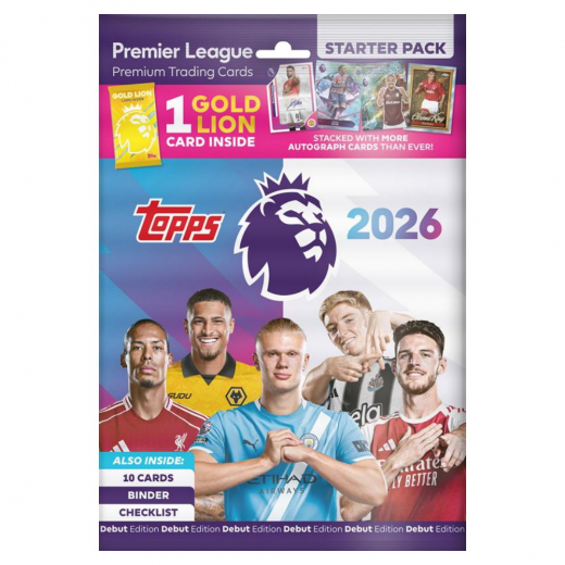 Topps Premier League Cards 2026 Starter Pack i gruppen SÄLLSKAPSSPEL / Samlarkort hos Spelexperten (PL25-02)