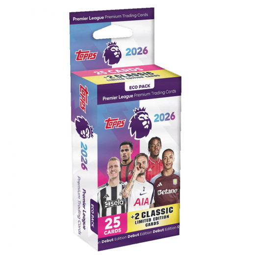 Topps Premier League Cards 2026 ECO Pack i gruppen SÄLLSKAPSSPEL / Samlarkort hos Spelexperten (PL25-04)