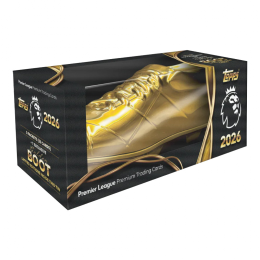 Topps Premier League 2026 Golden Boot Tin i gruppen LEKSAKER / Samlarprylar hos Spelexperten (PL25-06)