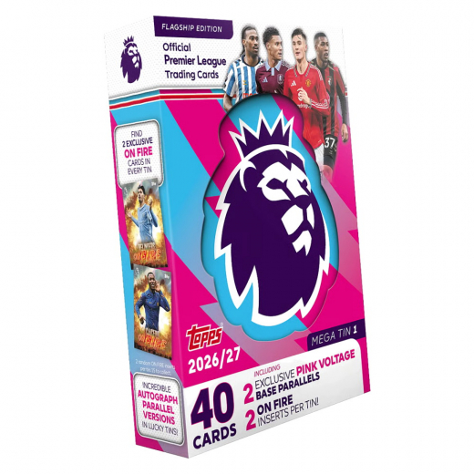 Topps Premier League Cards 2026/27 Mega Tin 1 i gruppen SÄLLSKAPSSPEL / Samlarkort hos Spelexperten (PL26-051)