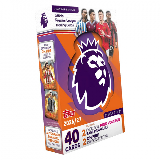 Topps Premier League Cards 2026/27 Mega Tin 2 i gruppen SÄLLSKAPSSPEL / Samlarkort hos Spelexperten (PL26-052)