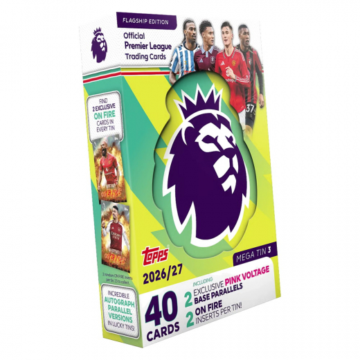 Topps Premier League Cards 2026/27 Mega Tin 3 i gruppen SÄLLSKAPSSPEL / Samlarkort hos Spelexperten (PL26-053)