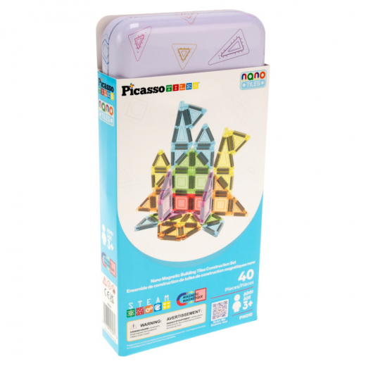PicassoTiles Magnetic Nano Tiles 40 Bitar i gruppen LEKSAKER / Byggklossar / PicassoTiles hos Spelexperten (PN010)
