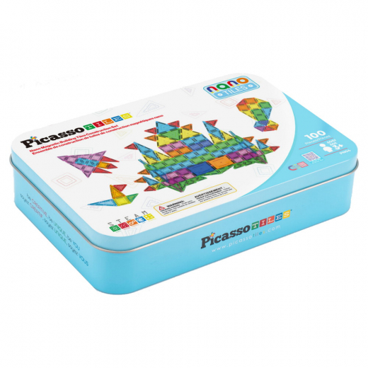 PicassoTiles Magnetic Nano Tiles 100 Bitar i gruppen LEKSAKER / Byggklossar / PicassoTiles hos Spelexperten (PN04)