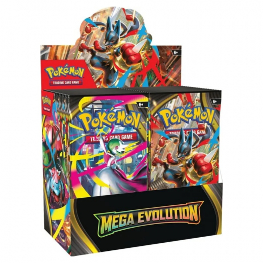 Pokémon TCG: Mega Evolution Booster Display i gruppen SÄLLSKAPSSPEL / Pokémon hos Spelexperten (POK10057-101-DIS)