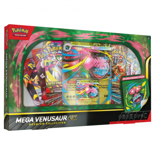 Pokémon TCG: Mega Venusaur ex Premium Collection i gruppen SÄLLSKAPSSPEL / Pokémon hos Spelexperten (POK10121-101)