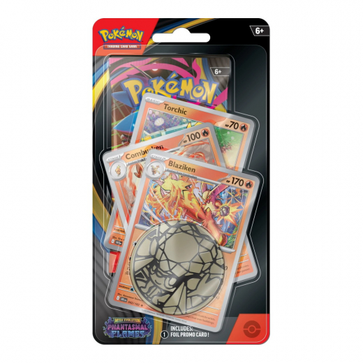 Pokémon TCG: Phantasmal Flames Premium Checklane Blaziken i gruppen SÄLLSKAPSSPEL / Pokémon hos Spelexperten (POK10189-107-TCB)