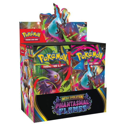 Pokémon TCG: Phantasmal Flames Booster Display i gruppen SÄLLSKAPSSPEL / Pokémon hos Spelexperten (POK10190-101-DIS)