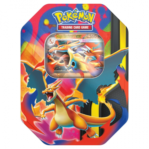 Pokémon TCG: Mega Charizard Y ex Tin Spring 2026 i gruppen SÄLLSKAPSSPEL / Pokémon hos Spelexperten (POK10300-YEX)