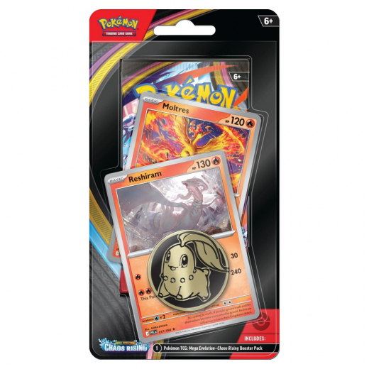 Pokémon TCG: Chaos Rising - Checklane Moltres, Reshiram i gruppen SÄLLSKAPSSPEL / Pokémon hos Spelexperten (POK10405-MR)