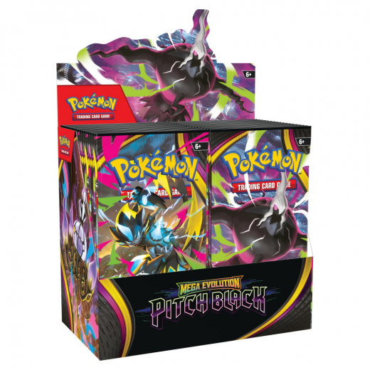 Pokémon TCG: Pitch Black - Booster Display i gruppen SÄLLSKAPSSPEL / Pokémon hos Spelexperten (POK10425-DIS)