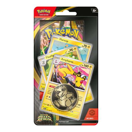Pokémon TCG: Delta Reign - Premium Checklane Ampharos i gruppen SÄLLSKAPSSPEL / Pokémon hos Spelexperten (POK10444-MFA)