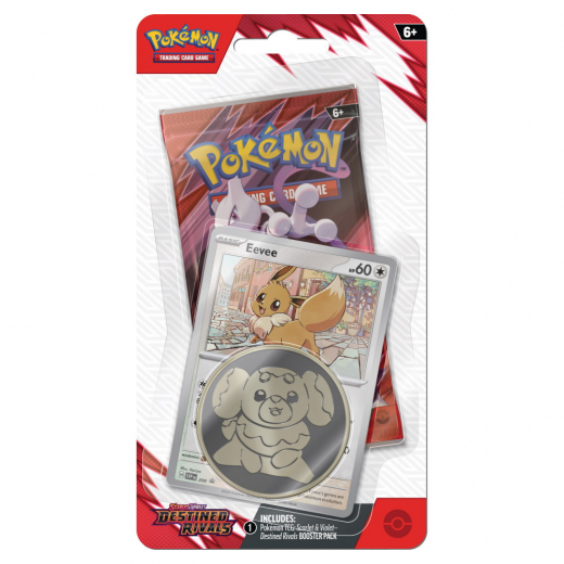 Pokémon TCG: Destined Rivals Checklane Eevee i gruppen SÄLLSKAPSSPEL / Pokémon hos Spelexperten (POK10642-EEV)