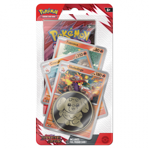 Pokémon TCG: Destined Rivals Premium Checklane Skeledirge i gruppen SÄLLSKAPSSPEL / Pokémon hos Spelexperten (POK10647-FCS)