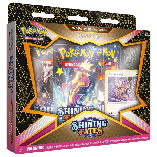 Pokémon TCG: Shining Fates Mad Party Pin Collections - Bunnelby i gruppen  hos Spelexperten (POK80868-BUN)