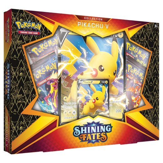 Pokémon TCG: Shining Fates Collection - Pikachu V i gruppen SÄLLSKAPSSPEL / Kortspel hos Spelexperten (POK80869)