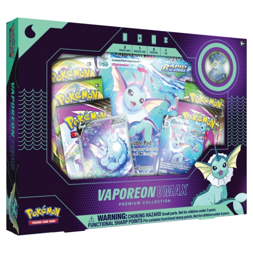 Pokémon TCG: Premium Collection - Vaporeon VMAX i gruppen  hos Spelexperten (POK80913-VAP)
