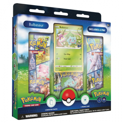 Pokémon TCG: Pokémon GO Pin Collections - Bulbasaur i gruppen SÄLLSKAPSSPEL hos Spelexperten (POK85081-BUL)
