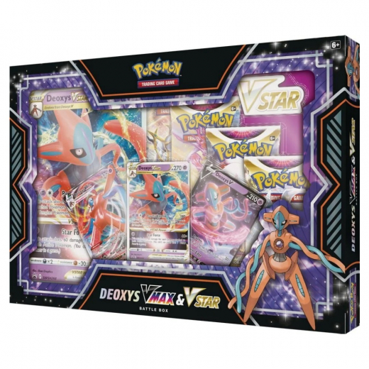 Pokémon TCG: Deoxys VMAX & VSTAR Battle Box i gruppen SÄLLSKAPSSPEL / Pokémon hos Spelexperten (POK85088-DEO)